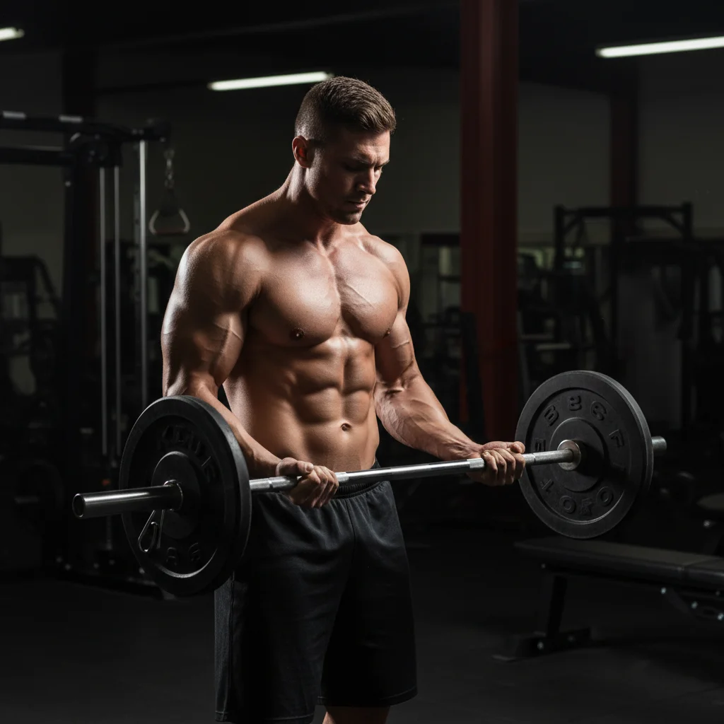 Barbell Drag Curl