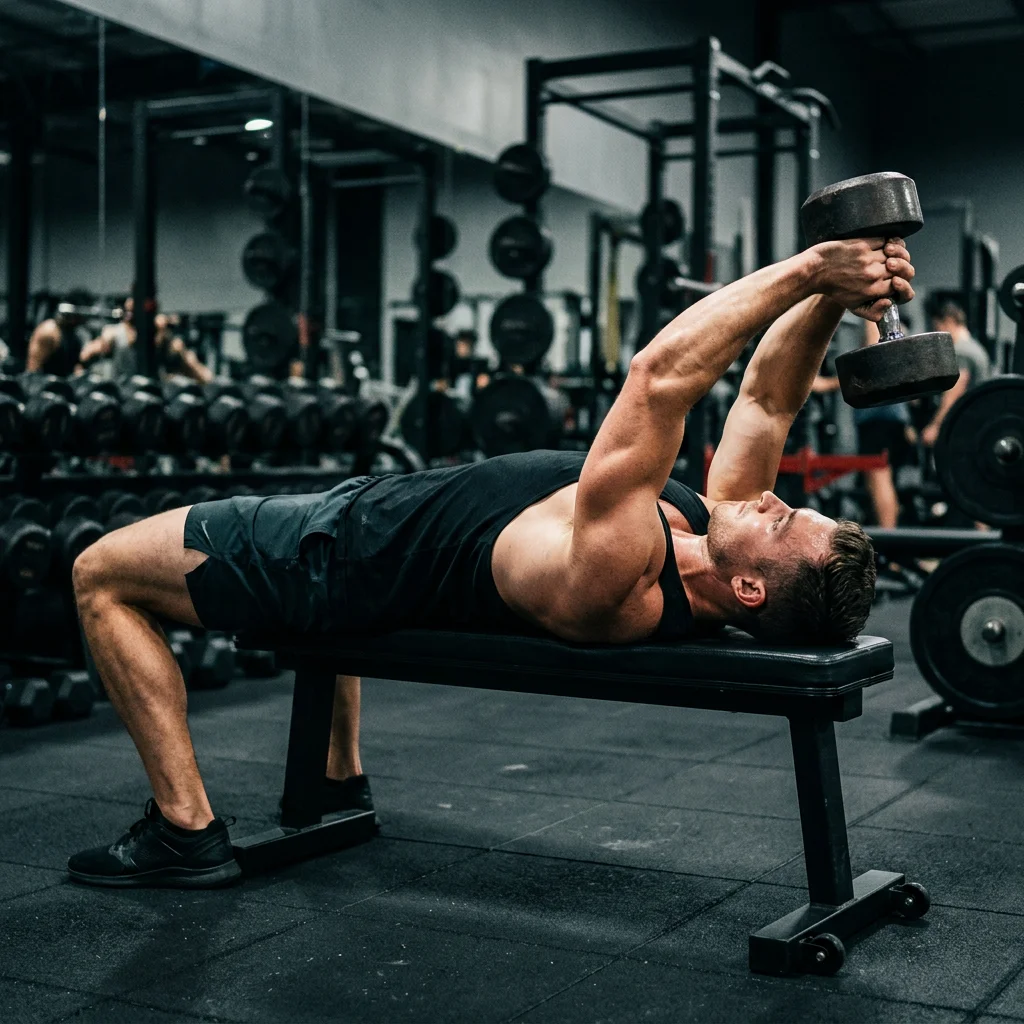 Dumbbell Pullover exercise demonstration