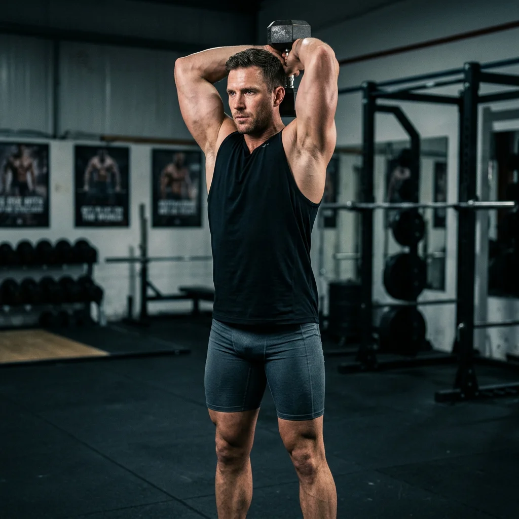 Overhead Dumbbell Tricep Extension exercise demonstration