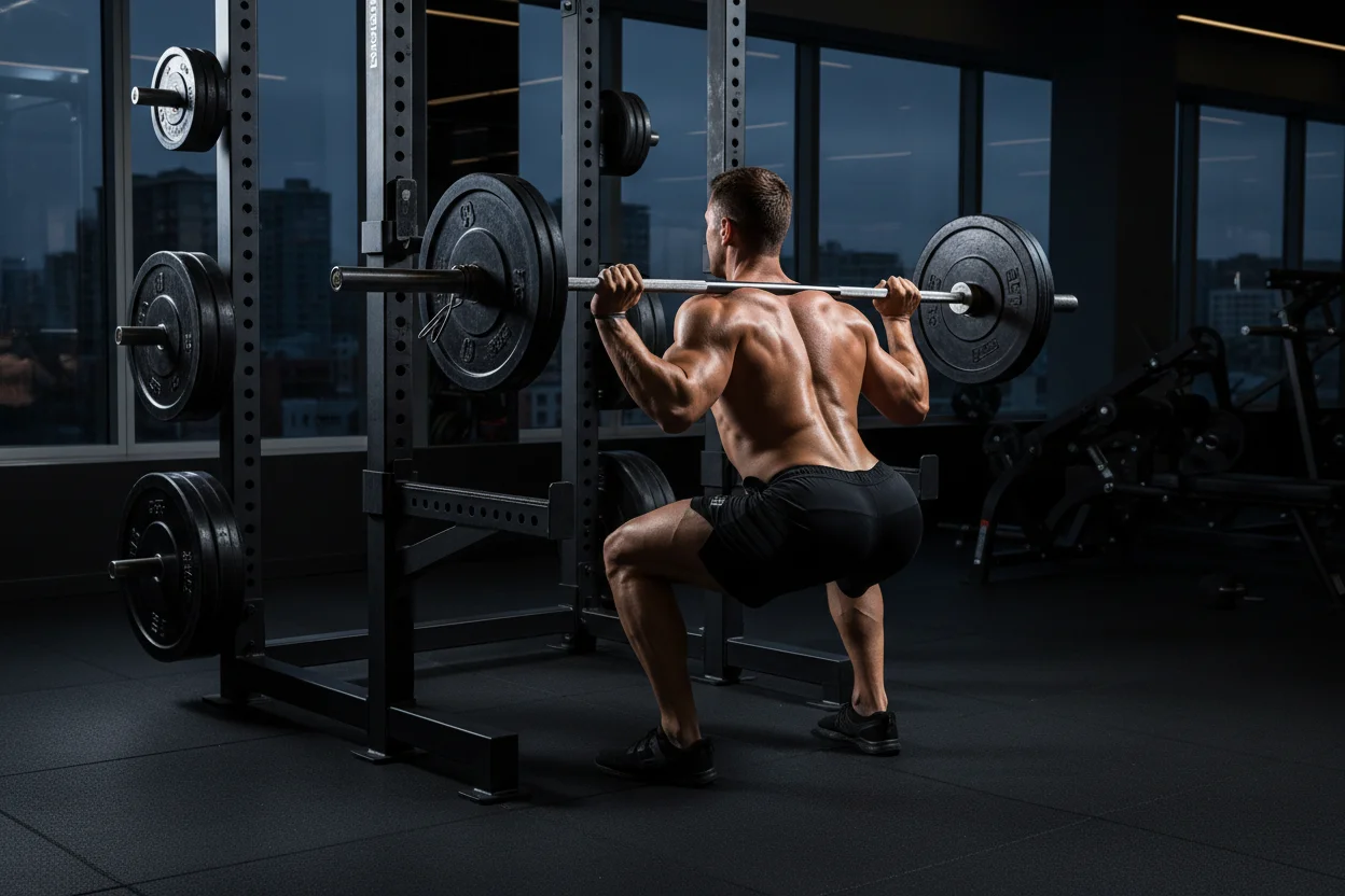 Beginner Barbell Squat exercise demonstration