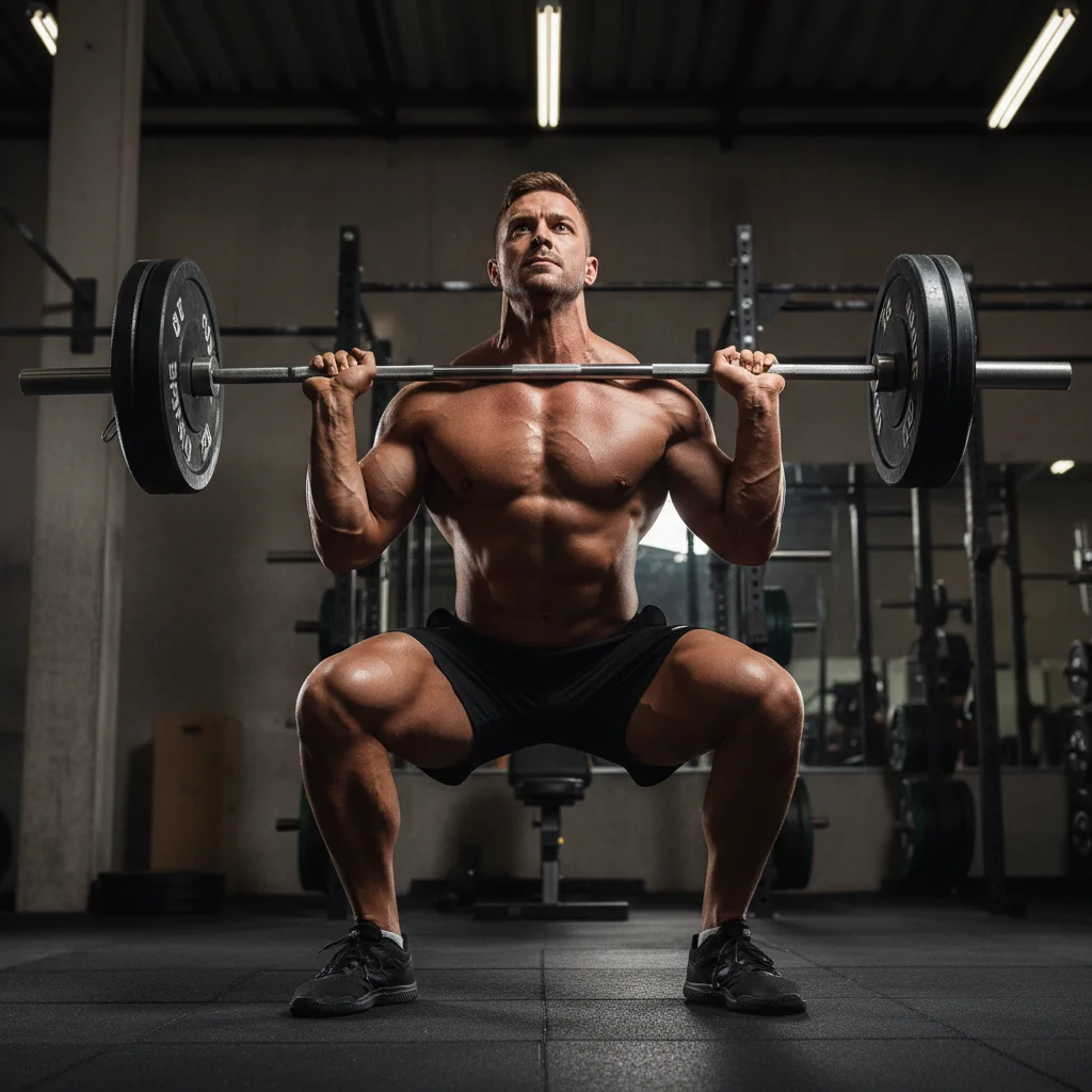 Zercher Squat exercise demonstration